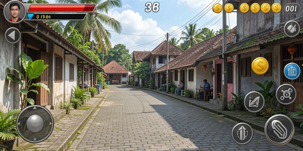 Fitur interaksi sosial yang mempertemukan banyak pemain.
