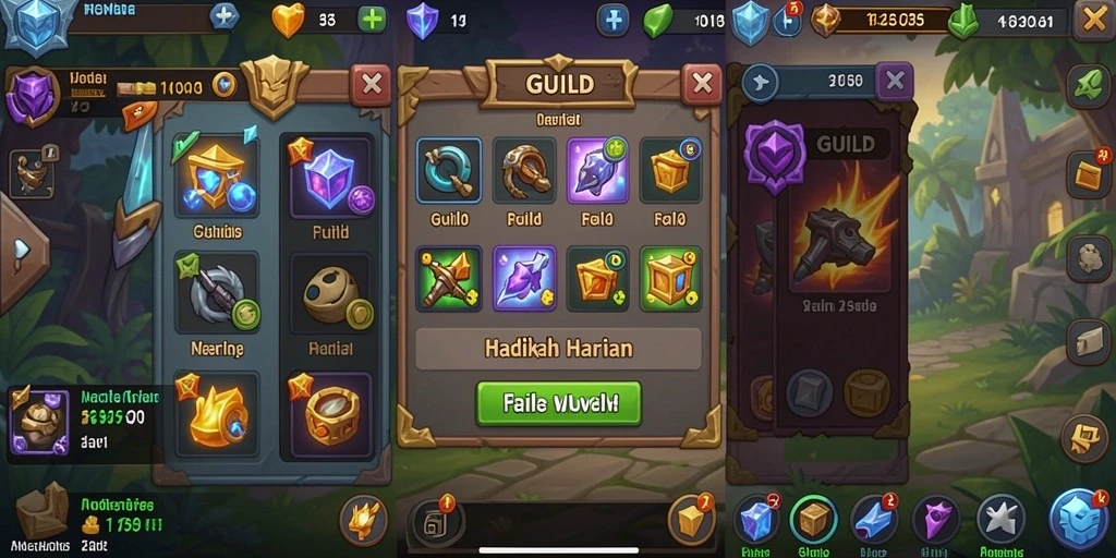 Screenshot memperlihatkan sistem hadiah yang menarik.